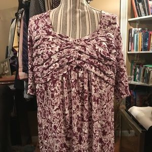 Size 18/20 Jessica London ss print top EUC